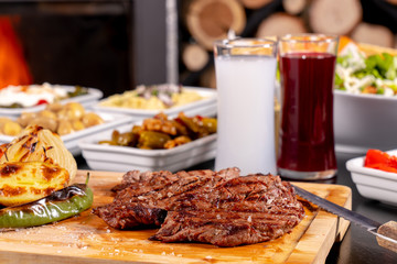 steak and raki menü