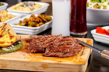 steak and raki menü