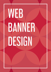 Abstract design of advertising web banner vector
