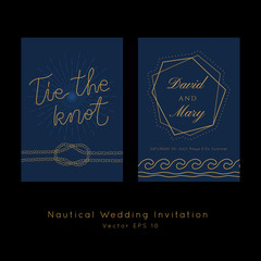 Nautical wedding vector design