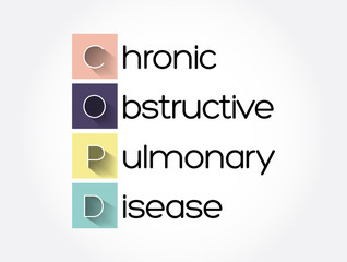 COPD - Chronic Obstructive Pulmonary Disease acronym, medical concept background