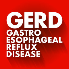 GERD - Gastroesophageal Reflux Disease acronym, medical concept background