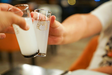 Turkish Traditional Drink Raki, Ouzo stock photo