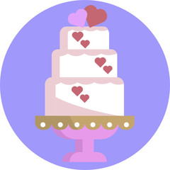 Wedding flat icons set