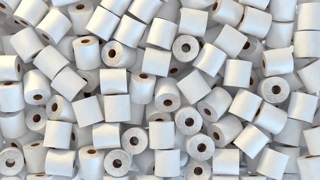 Falling Toilet Papers Transition effect with alpha channel