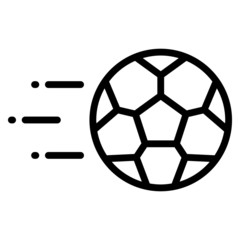 Fototapeta premium Pass a soccer ball concept, football is moving on white background, Passing the ball vector icon design
