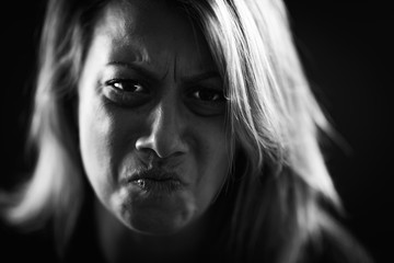Anger - Intense Portrait of an Angry Woman