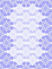 vertical seamless pattern in blue shades. beautiful winter background, openwork flat art, postcard, purple lace, cover, print. A4 format.