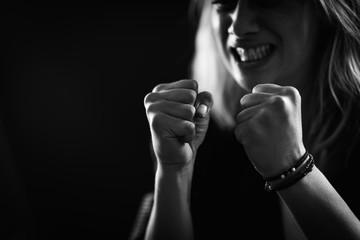 Anger Management Subject – Close-up image of clenched fists