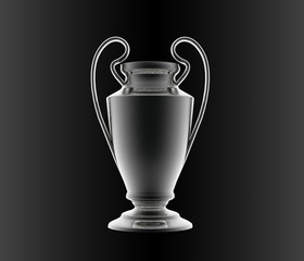 chapmpion cup on the black background