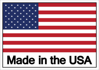 Made In The USA Symbol Sign, Vector Illustration, Isolate On White Background Label .EPS10