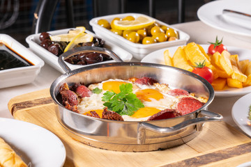 Turkish breakfast stock photo