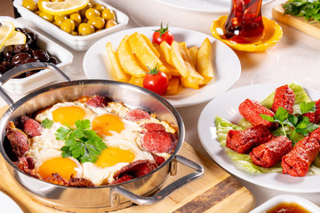Turkish Breakfast stock photo