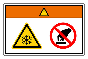 Warning Extremely Cold Surface Do Not Touch Symbol Sign, Vector Illustration, Isolate On White Background Label. EPS10