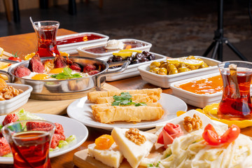 Turkish Breakfast stock photo