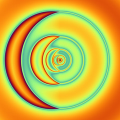 abstract moon circle graphic