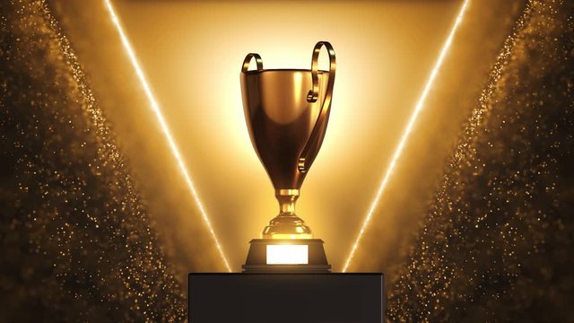 The Champions Cup with  Background 4k looped