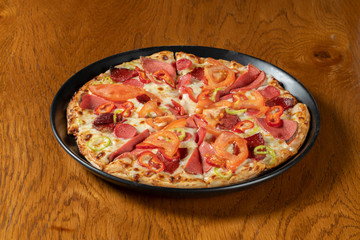 pizza style turksh stock photo