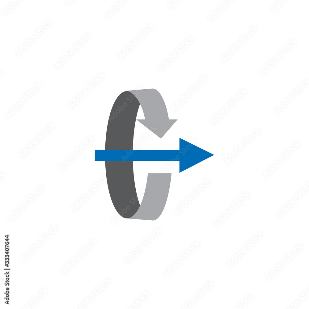 Poster angle 360 degrees rotation arrow sign icon. geometry math symbol. full rotation. stock vector illust