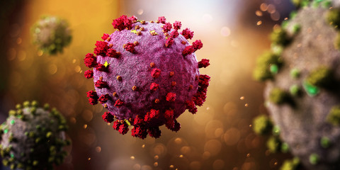 Coronavirus Covid-19 background - 3d rendering