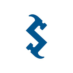 Letter S Hammer Building Services, Repair, Renovation and Construction Logo Design 