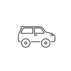 Car line icon on white. Vector illustration in modern flat style