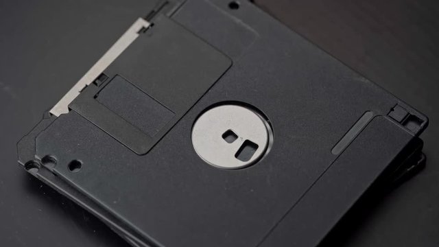 3.5-inch floppy disks stacked on top of each other