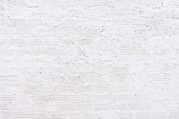 Fototapeta premium Grey white brick wall texture on background and copy space