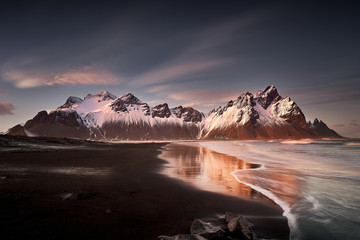 sunset in the mountains