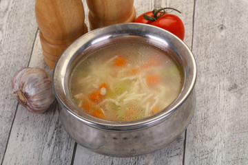 Chicken soup with noodles