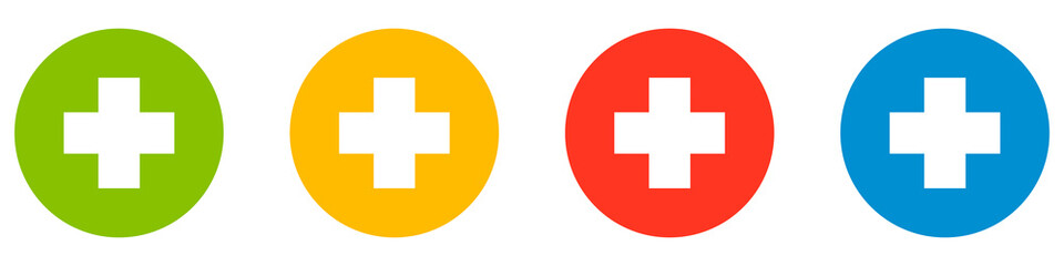 Set of medical symbols. Medical vector icons. Various medical crosses.Vector illustration. 