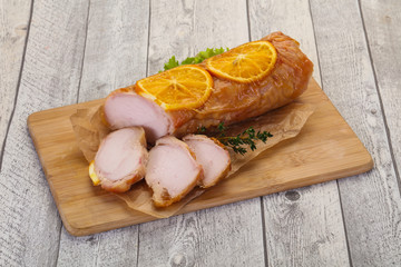 Chicken roll with orange