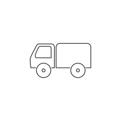 Truck line icon vector. Vector illustration