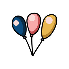 Vector icon. Colorful three air balls can be used for wallpapers, pattern fills, web page backgrounds, surface textures.