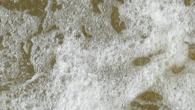 Foaming water in a river, Germany, Europe