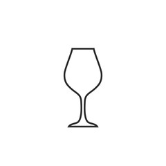 Wine glass line icon vector illustration isolated