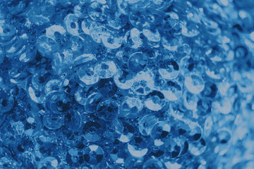 Blue sequins. Macro	
