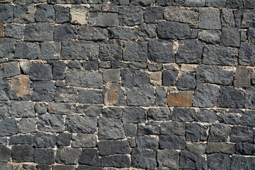 Stone house wall, Yerevan city, Armenia 