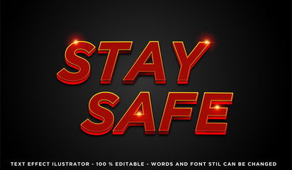 Stay At Home Stylized Lettering Text, Font & Template Vector Alphabet