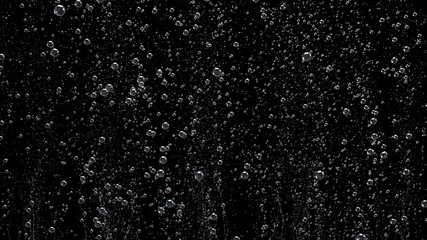 Close-up fabric fiber in underwater. fiber with spiral surface with bubble air floating up. and the Surface is a waves.