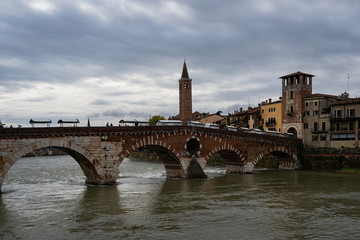 Fototapeta na wymiar A view of Verona Italy