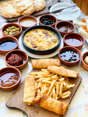 Turkish breakfast stock photo