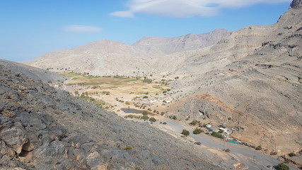 Fototapeta na wymiar Blick über ein Tal am Jebel Harim