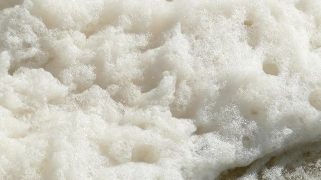 Foaming water in a river, Germany, Europe