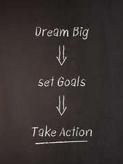 Dream big, set your goals and take action