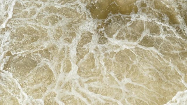 Foaming water in a river, Germany, Europe