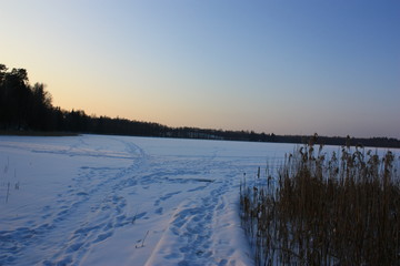 winter landscape with river