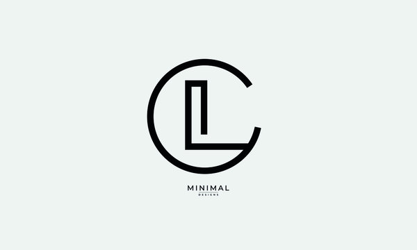 Alphabet letter icon logo CL or LC