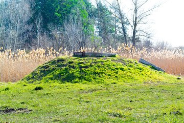 bunker near the forest and river