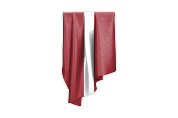 Latvia Flag with a beautiful glossy silk texture with selection path - 3D Illustration